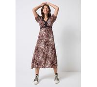 SCAMP & DUDE Robe de thé Scamp & Dude à manches bouffantes Écru EU 48 (UK 20)