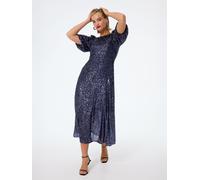 SCAMP & DUDE Robe mi-longue SCAMP & DUDE à manches bouffantes et sequins Bleu 44