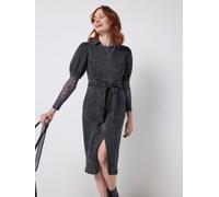 SCAMP & DUDE SCAMP & DUDE Black Denim Collar Zip Through Dress Black EU 40 (UK 12)