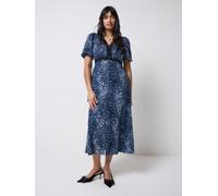 SCAMP & DUDE Scamp & Dude Blue Puff Sleeve Tea Dress Blue EU 40 (UK 12)