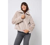 SCAMP & DUDE SCAMP & DUDE Cream Faux Fur Jacket