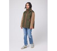 SCAMP & DUDE SCAMP & DUDE Green Colourblock Short Trench Coat