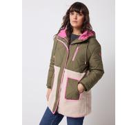 SCAMP & DUDE SCAMP & DUDE Green Quilt and Borg Hooded Coat