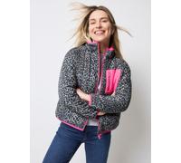 SCAMP & DUDE SCAMP & DUDE Green Reversible Quilt and Borg Wild Leopard and Lightning Bolt Coat