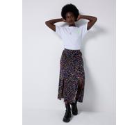 SCAMP & DUDE SCAMP & DUDE Grey Split Front Skirt with Leopard & Lightning Bolt Grey 6