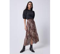 SCAMP & DUDE SCAMP & DUDE Natural Split Front Skirt Wild Cheetah Natural 14