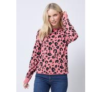 SCAMP & DUDE SCAMP & DUDE Pink Classic Sweatshirt With Leopard & Lightning Bolt