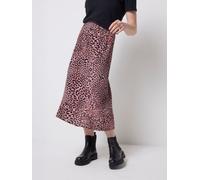 SCAMP & DUDE SCAMP & DUDE Pink Leopard Ray Printed Slip Skirt Pink EU 48 (UK 20)