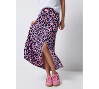 SCAMP & DUDE SCAMP & DUDE Pink Leopard Ray Split Front Skirt Pink EU 40 (UK 12)