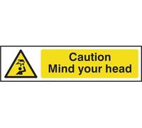 Scan Attention à votre tête - Signe Pvc 200 X 50mm TK11180 (200 x 50mm) (Multi Colour)
