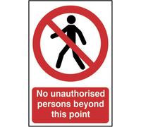 Scan Panneau : Il est interdit aux personnes non autorisées de franchir ce point TK8600 (200 x 300mm) (Multi Colour)