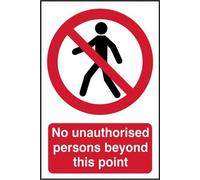 Scan Panneau : Il est interdit aux personnes non autorisées de franchir ce point TK8677 (400 x 600mm) (Multi Colour)