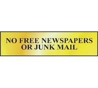 Scan Pas de journaux s ou de caractères de courrier indésirable TK10203 (200 x 50mm) (Multi Colour)