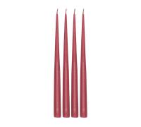 Scandi Essentials Bougie antique Atmosphere 32 cm. lot de 4 Rouge foncé