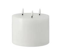 Scandi Essentials Bougie bloc LED 3 mèches 13 cm Bright Melt Blanc
