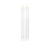 Scandi Essentials Bougie LED Bright 25 cm Lot de 2 Blanc