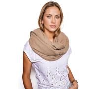 Scandi Linen Écharpe tube en mousseline pour femme - Écharpe tube en mousseline pour femme - Écharpe d'été légère, beige, taille unique