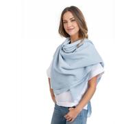 Scandi Linen Sciarpa in tessuto di mussola, panni in mussola, sciarpa in mussola da donna Blu 135x135 cm