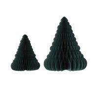 Scandi Living Décoration de Noël Trees lot de 2 Vert forêt