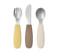Scandi Living Ensemble de couverts en silicone Dine 3 pièces Taupe