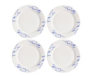 Scandi Living Lot de 4 petites assiettes Havspil 21cm bleu-blanc