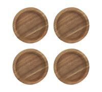Scandi Living Sous-verres Hollow Ø9 cm 4 pièces Acacia