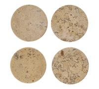 Scandi Living Sous-verres Ridge Ø10 cm 4 pièces Marbre