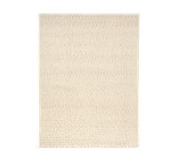 Scandi Living Tapis en laine Mire blanc nature 200x300 cm