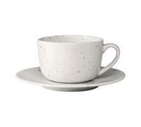 Scandi Living Tasse avec soucoupe Freckle 26 cl Blanc