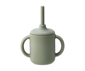 Scandi Living Tasse Idun avec paille en silicone 120 ml Vert