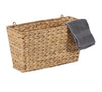 Scandi Zella IN40 Panier de rangement mural tressé en jacinthe d'eau, jonc de mer, naturel, bohème, pour salle de bain, couloir, cuisine