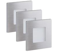 Scandinavian home Lot de 3 spots encastrables I Éclairage d'escalier LED 230V 1W blanc chaud extérieur IP65 I 100lm 3000K CRI90 I éclairage pour boîtes d'encastrement/boîtes d'appareillage 68mm