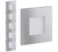 Scandinavian home Lot de 6 spots encastrables I Éclairage d'escalier LED 230V 1W blanc chaud extérieur IP65 I 100lm 3000K CRI90 I éclairage pour boîtes d'encastrement/boîtes d'appareillage 68mm