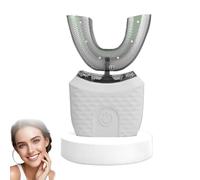 Scandinavian Smiles Toothbrush,Ipx7 Waterproof Self Brushing Toothbrush Scandinaviansmiles, 360° Mouthpiece, U-Shaped Scandinaviansmiles Tooth Brush For Sensitive Gums (White)