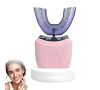 Scandinavian Smiles Toothbrush,Ipx7 Waterproof Self Brushing Toothbrush Scandinaviansmiles, 360° Mouthpiece, U-Shaped Scandinaviansmiles Tooth Brush For Sensitive Gums (Pink)