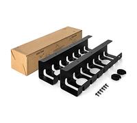 Scanfield Cache Cable, Set x 2 Range Cable, Organisateur Rangement Cable sous le Bureau, Goulotte Passe Cable, Boite Cache Cable, Maximise Circulation de l'Air, Facile à Installer, Cable Management PC