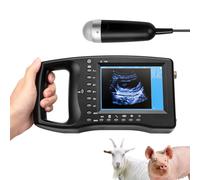Scanner à Ultrasons Vétérinaire, Machine à Ultrasons Vétérinaire Ferme Animaux Animaux de Compagnie avec Sonde Mécanique 3,5 MHz, 8 Champs de Couleur pour Moutons, Porcs Et pour Test de Gestation