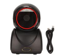 Scanner de Code QR de Bureau décodage Rapide précis CMOS USB numérisation omnidirectionnelle Support de périphérique ABS Noir Lecture d'écran de téléphone Portable pour centres (Noire)
