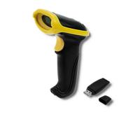 Qoltec Lecteur de codes-barres 50862 – Laser 1D – Sans fil 2,4 GHz – Résolution 600 dpi