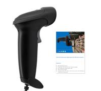 Scanner de codes-barres 2D 1D USB Portable COMS Lecteur de code QR haute vitesse Prise en charge Plug and Play Détection automatique/Numérisation continue Câble USB long pour paiement via