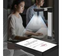 Scanner de documents haute vitesse avec éclairage LED, HD 1600 W pour numérisation rapide des factures, des commandes et des codes-barres