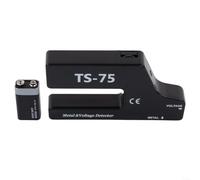 Scanner de fil métallique TS75 2 en 1 avec indicateur LED Localisateur de tuyau en métal Testeur de tension AC pour la construction murale, test de câblage intérieur, profondeur de 24 mm, noir