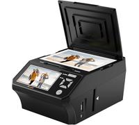 Scanner de film et de photo avec écran LCD de 5", convertit les couleurs et les négatifs en noir et blanc et diapositives 35 mm/110, photo, carte de visite en photos numériques 22 MP, carte SD 8 Go