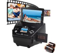 Scanner De Film Numérique, Scanner De Diapositives Négatives avec Capteur De 8,1 Mégapixels, Convertit Les Films, Photos Et Cartes De Visite, Mémoire Intégrée De 128 Mo Et Pratique À Utiliser