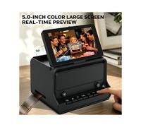 Scanner de Films à Écran Rabattable de 5 Pouces, Transfert Sans Fil WiFi Vers Téléphone, Numériseur et Convertisseur de Photos Haute Résolution