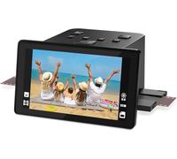 Scanner de films et diapositives - Convertit les négatifs et diapositives de films 35 mm, 126, 110 en photos numériques de 22 MP - Scanner de négatifs avec écran LCD de 5", inserts à chargement facile
