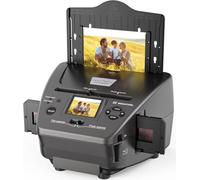 Scanner de films et photos avec écran LCD de 2,4", convertit 135 diapositives de 35 mm/135 films négatifs, photos, cartes de visite en images numériques de 22 MP, carte SD de 4 Go