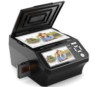 Scanner de films et photos avec écran LCD de 5", convertit les photos, les négatifs et diapositives de film 135/110, carte de visite en photos numériques de 22 MP, carte SD 8 Go incluse