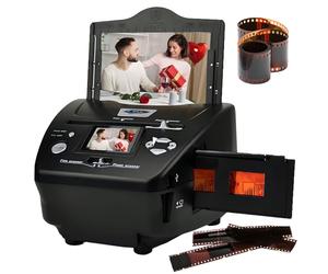 Scanner de Films numériques, Scanner négatif à Haute résolution avec écran LCD 2,4 ", mémoire de 128 Mo intégrée, pour 3 * 5/4 * 6/5 * 7 Photos en Papier et 135 (35 mm) négatifs et Diapositives