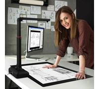 Scanner de livre grand format avec caméra réglable de 23 MP, lissage automatique des pages, reconnaissance de texte OCR et prise de vue continue pour bureau et archivage